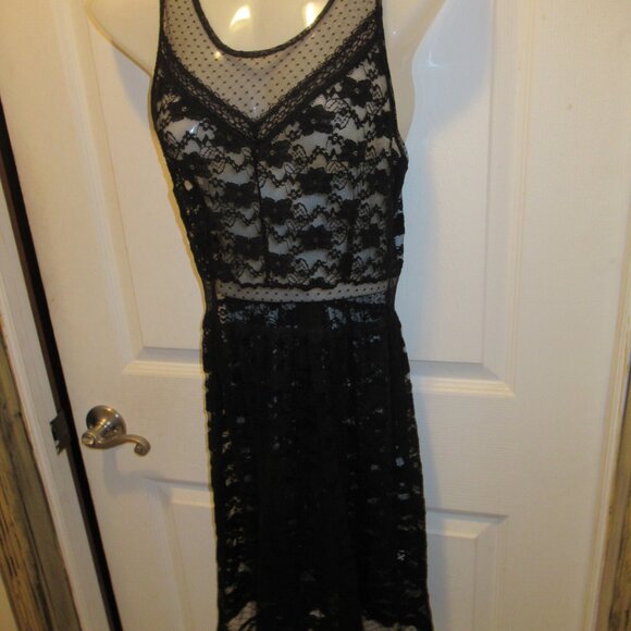 Royal Bones / Daang Goodman Black Lace Slip Dress, Medium Hot Topic - Picture 2 of 11
